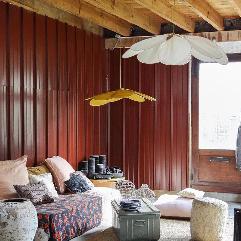 PetalGlow™ Fabric Flower Pendant Light