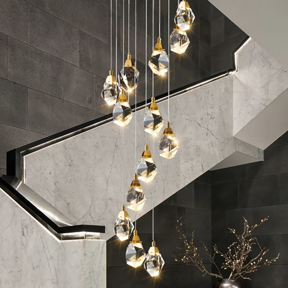 Celestia Crystal Spiral Chandelier