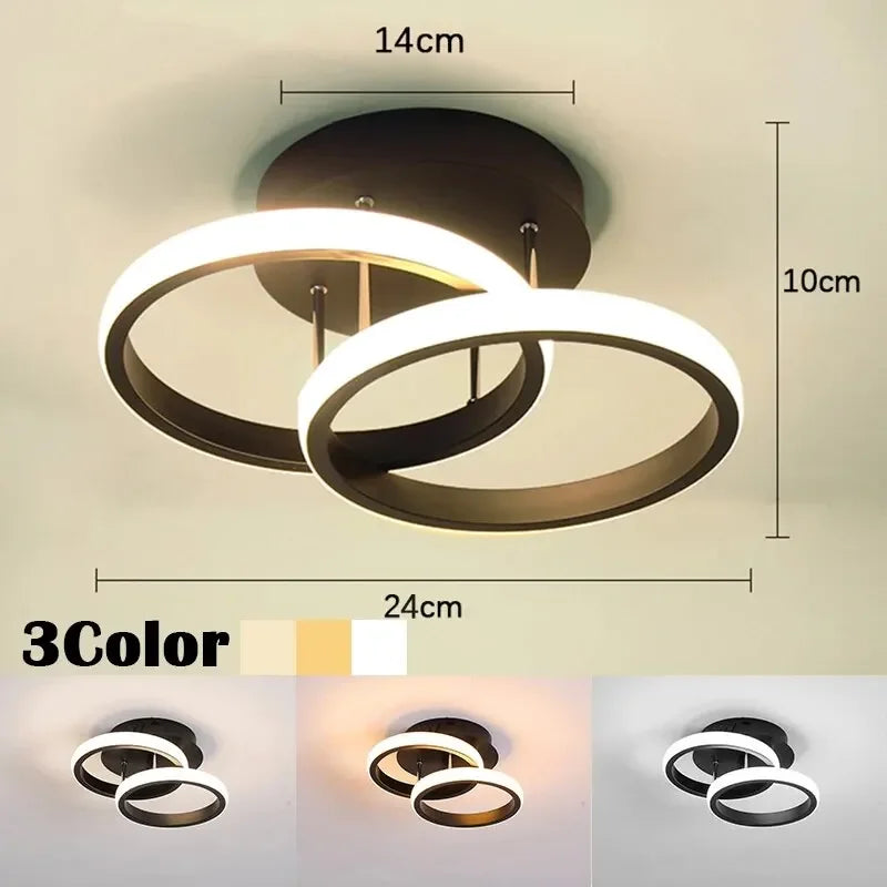 LumiGlow™ 3-Color LED Ceiling Lamp – Modern Flush Mount Light for Bedroom, Dining Room, Study