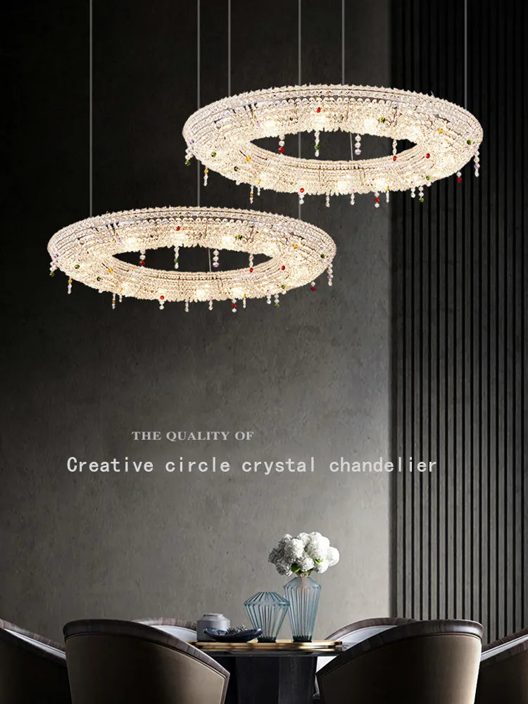 CrystalAura™ Luxury Round Oval Chandelier