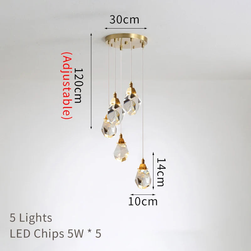 Celestia Crystal Spiral Chandelier