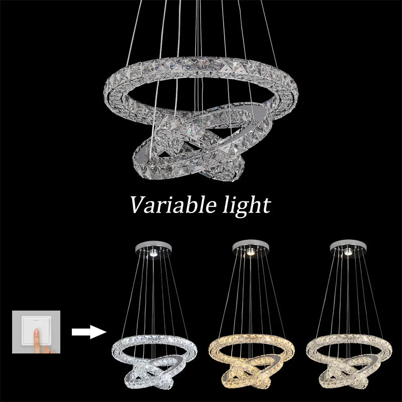 Modern Nordic Crystal LED Chandelier Light
