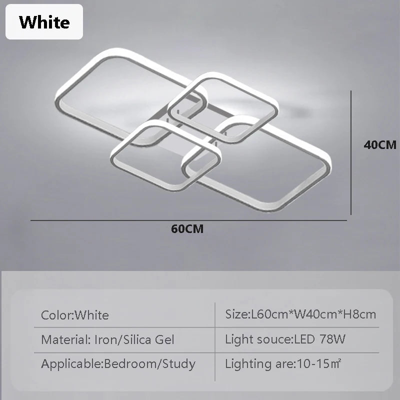 AURELO™ QuadGlow Modern 4-Head LED Ceiling Light – Dimmable Surface Mount for Kitchen, Bedroom, Bathroom & More