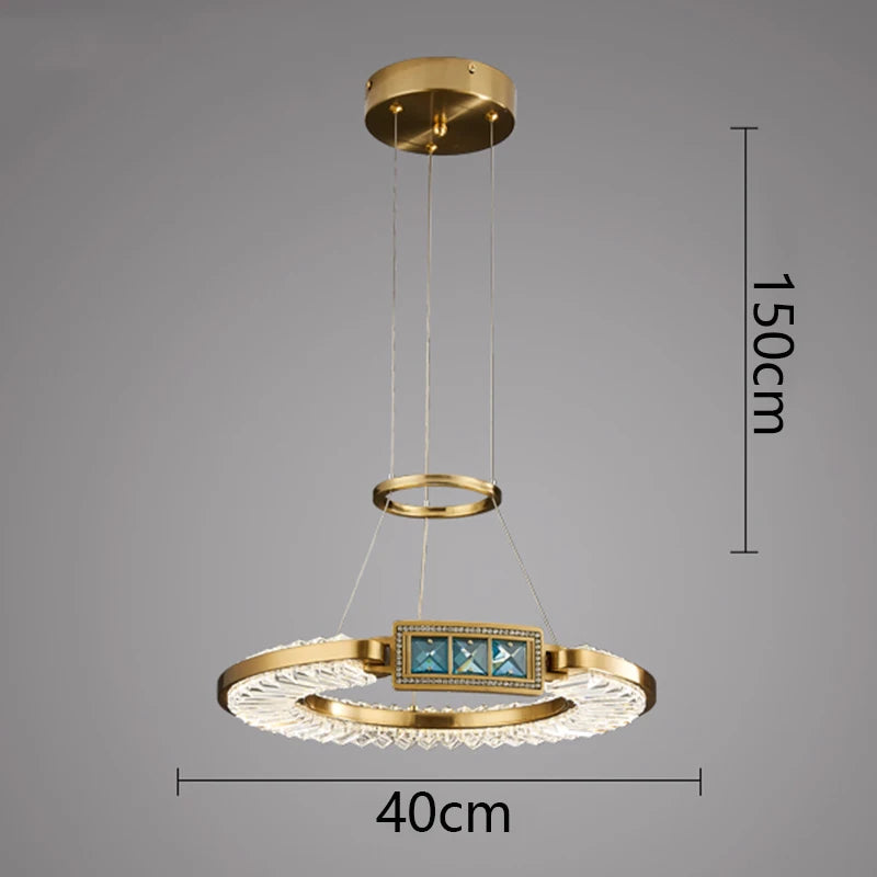LustraGlow Modern Crystal Pendant Light