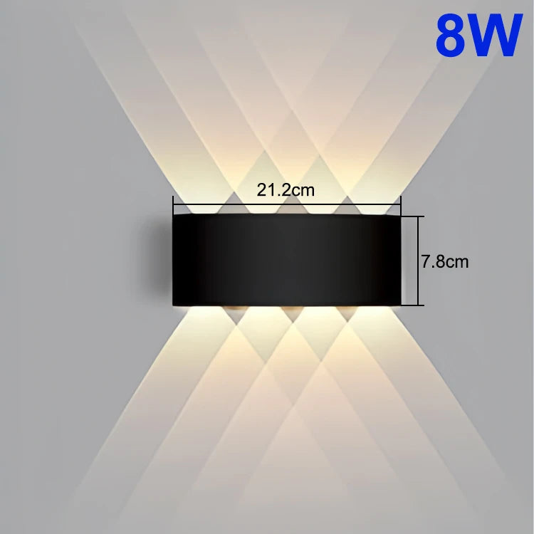 VertaLux™ BeamShield LED Outdoor Wall Light – IP65 Waterproof for Garden, Porch, or Bathroom