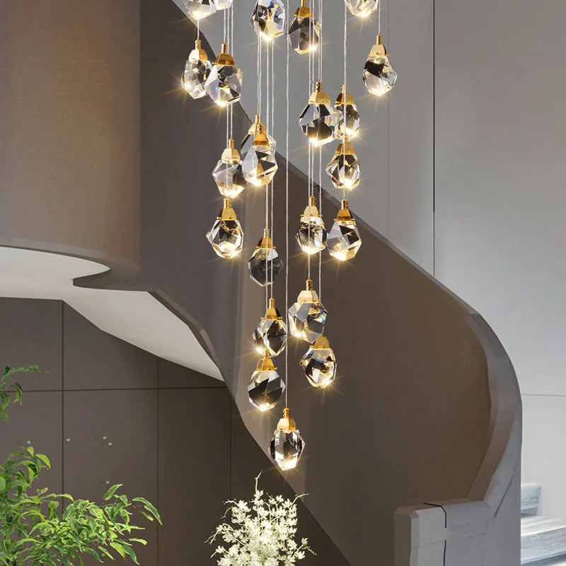 Celestia Crystal Spiral Chandelier