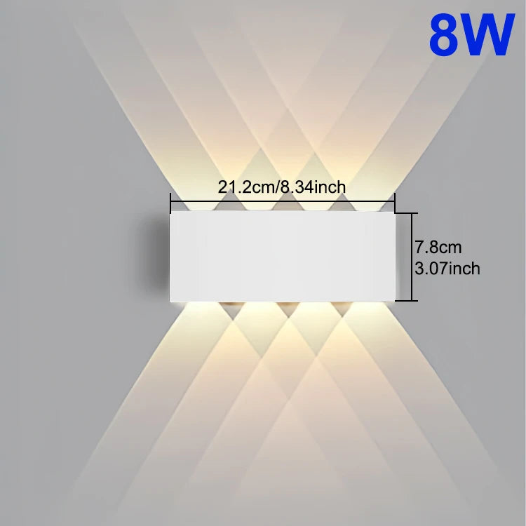 VertaLux™ BeamShield LED Outdoor Wall Light – IP65 Waterproof for Garden, Porch, or Bathroom