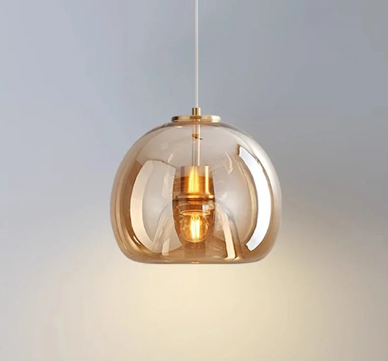 LUXORA™ Modern LED Pendant Light – Dimmable Glass Chandelier with Remote & App Control