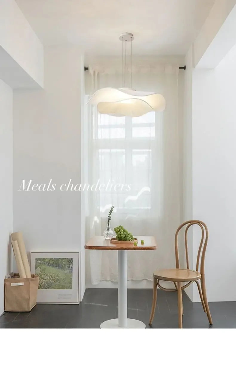 Nordic Modern Pendant Lamp – Fabric Lotus Leaf Ceiling Light for Dining, Living Room, Bedroom