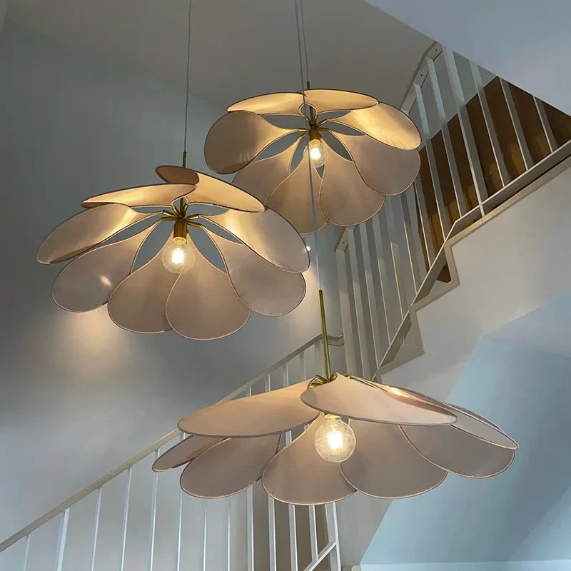 PetalGlow™ Fabric Flower Pendant Light