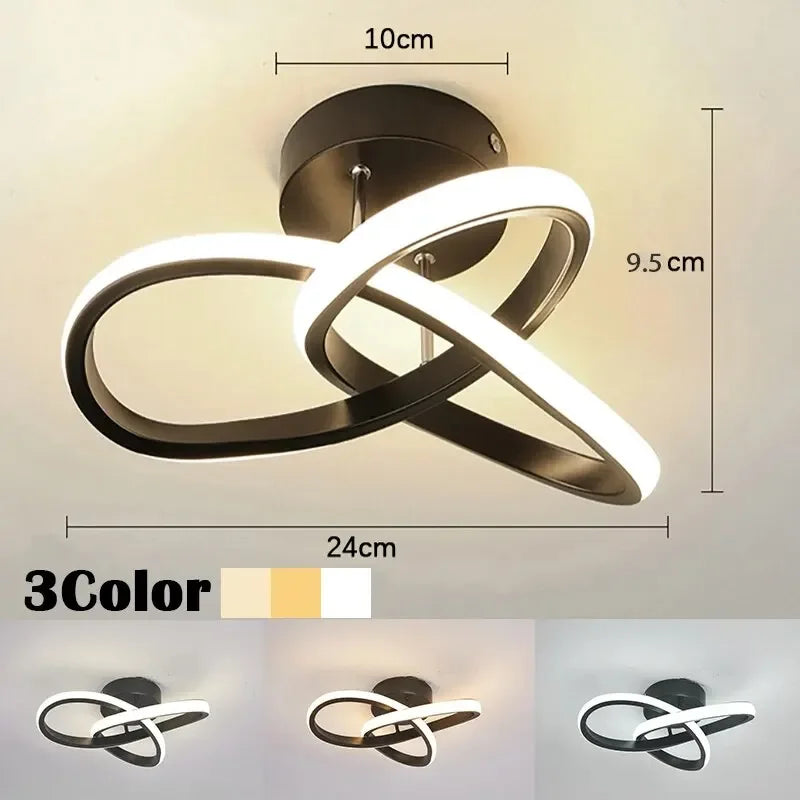 LumiGlow™ 3-Color LED Ceiling Lamp – Modern Flush Mount Light for Bedroom, Dining Room, Study