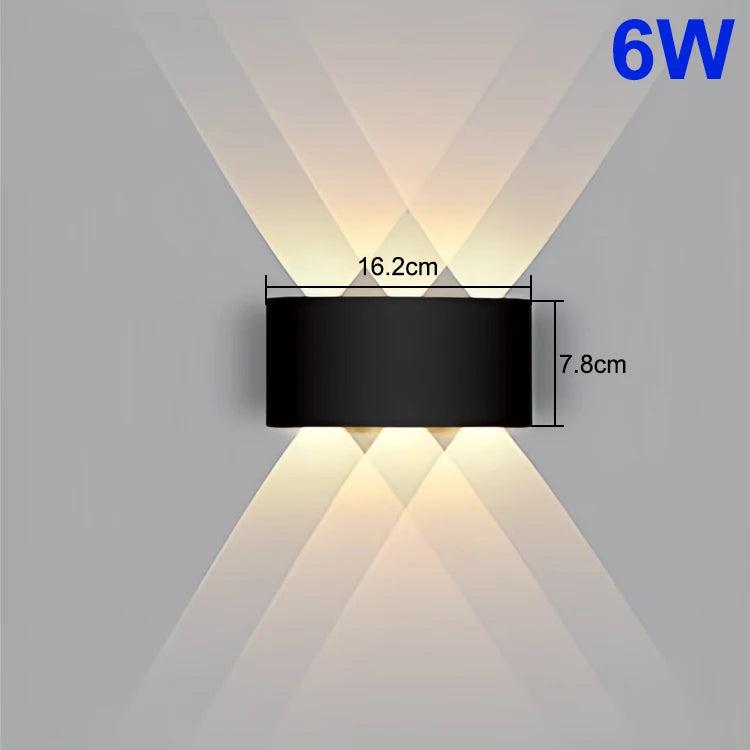 VertaLux™ BeamShield LED Outdoor Wall Light – IP65 Waterproof for Garden, Porch, or Bathroom