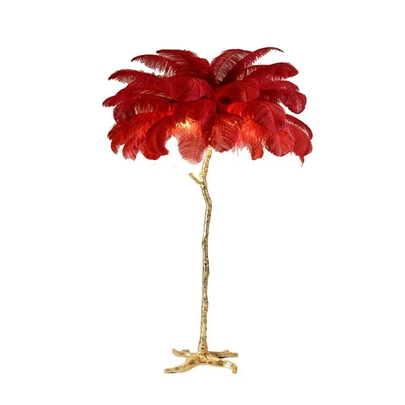 Nordic Ostrich Feather Floor Lamp