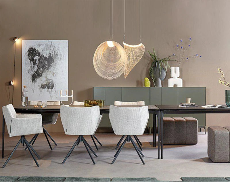 Modern Nordic Birch Wood LED Chandelier – Minimalist Suspension Light