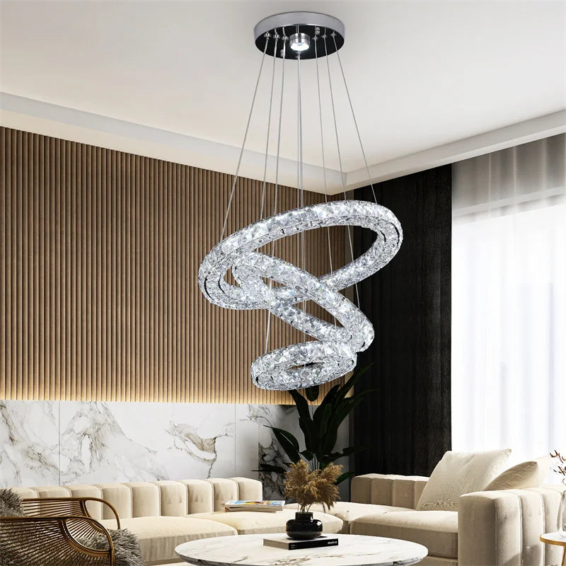 Modern Nordic Crystal LED Chandelier Light