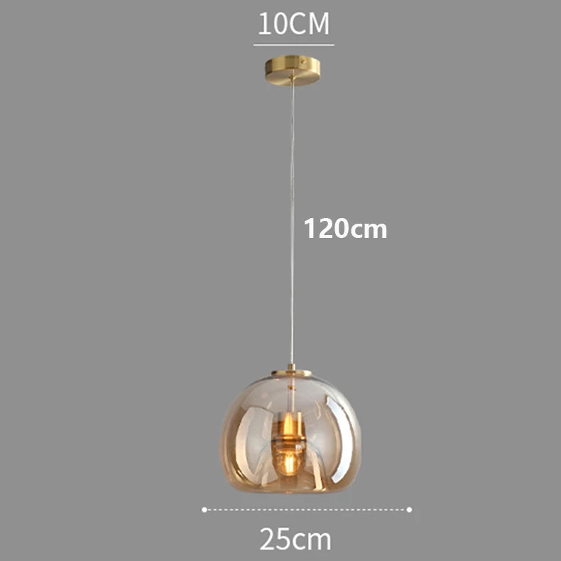 LUXORA™ Modern LED Pendant Light – Dimmable Glass Chandelier with Remote & App Control