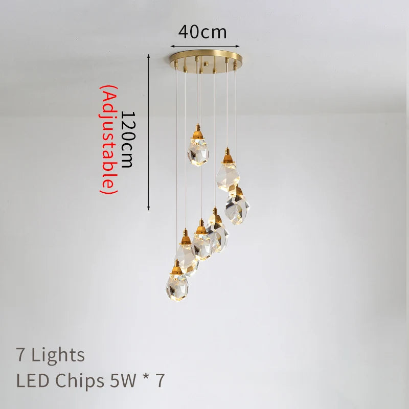 Celestia Crystal Spiral Chandelier