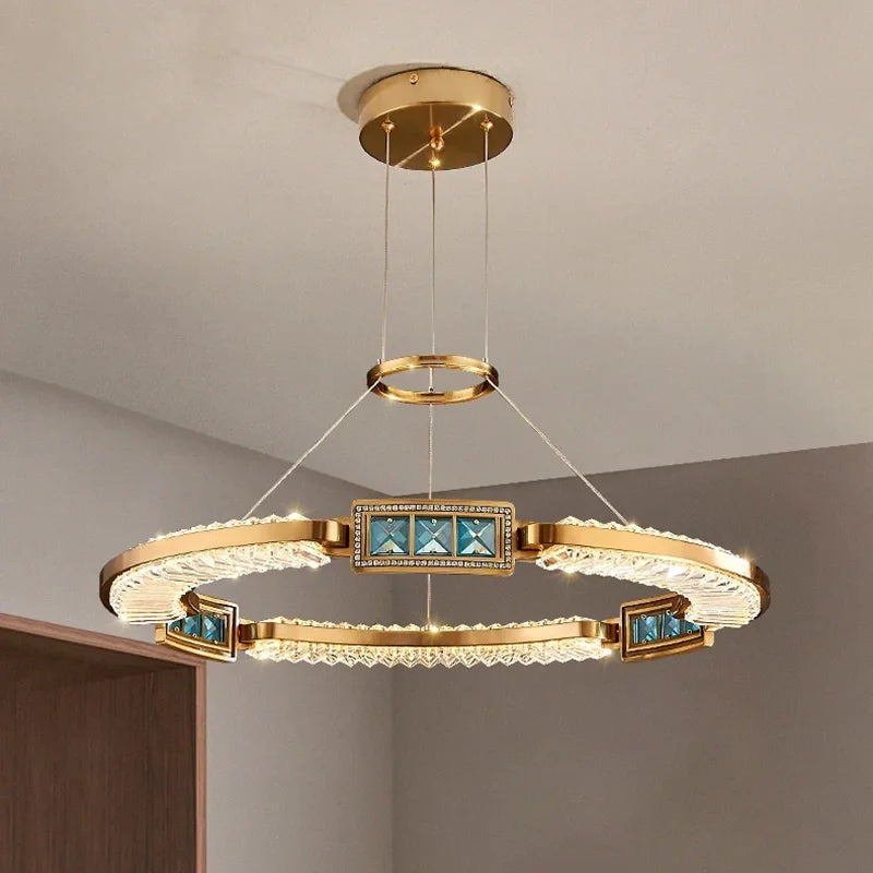 LustraGlow Modern Crystal Pendant Light