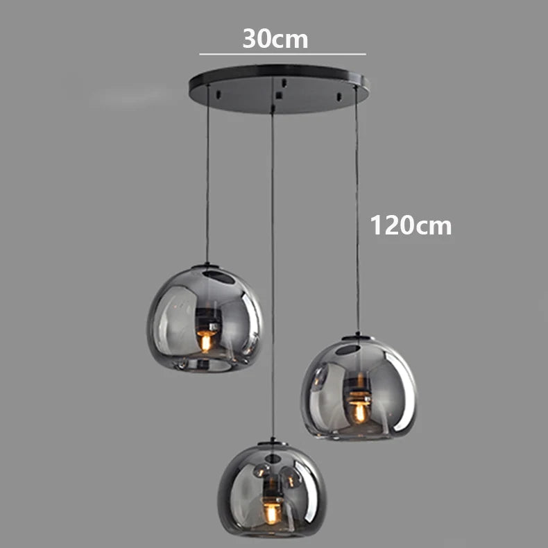 LUXORA™ Modern LED Pendant Light – Dimmable Glass Chandelier with Remote & App Control