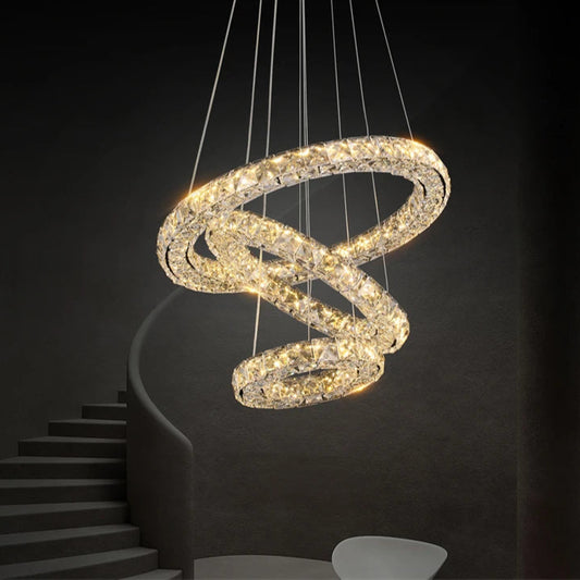 Modern Nordic Crystal LED Chandelier Light