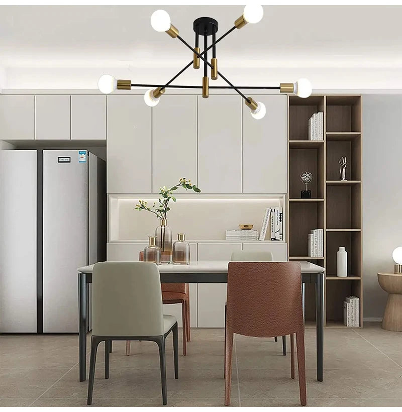 Retro Industrial E27 LED Ceiling Lamp – Wrought Iron Modern Fixture