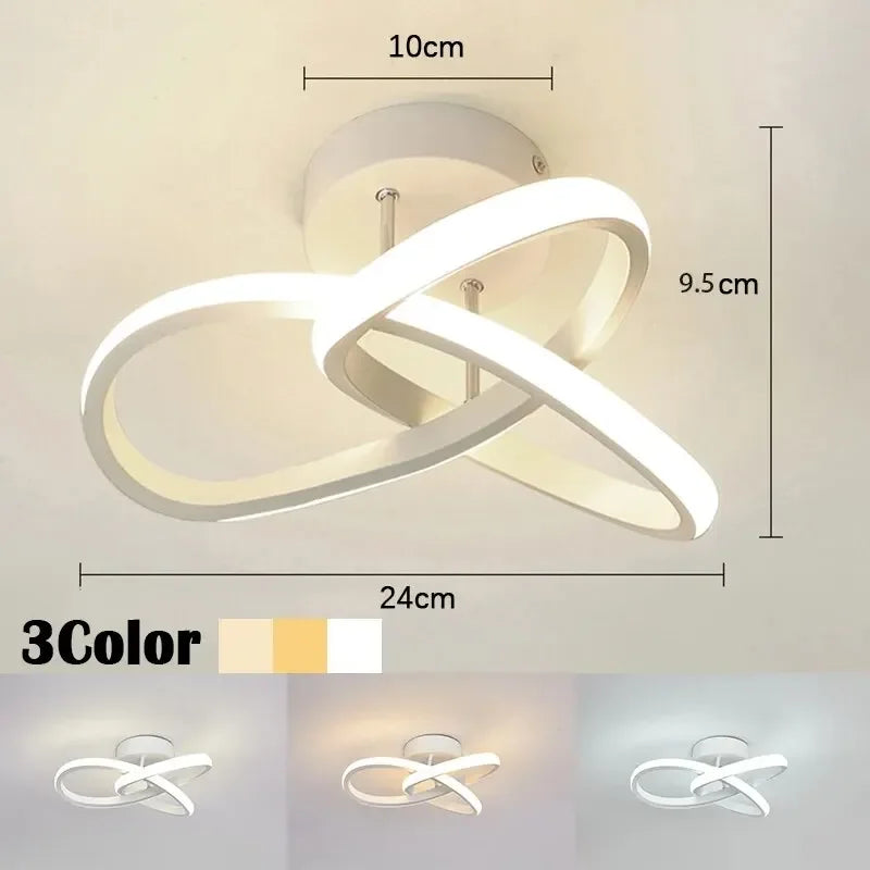 LumiGlow™ 3-Color LED Ceiling Lamp – Modern Flush Mount Light for Bedroom, Dining Room, Study