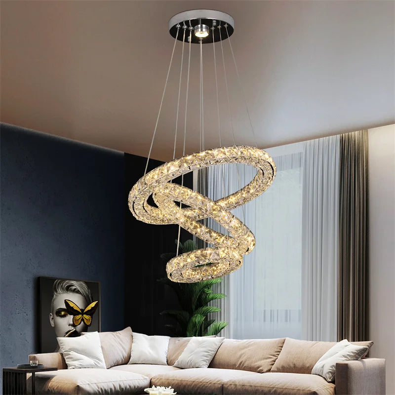 Modern Nordic Crystal LED Chandelier Light
