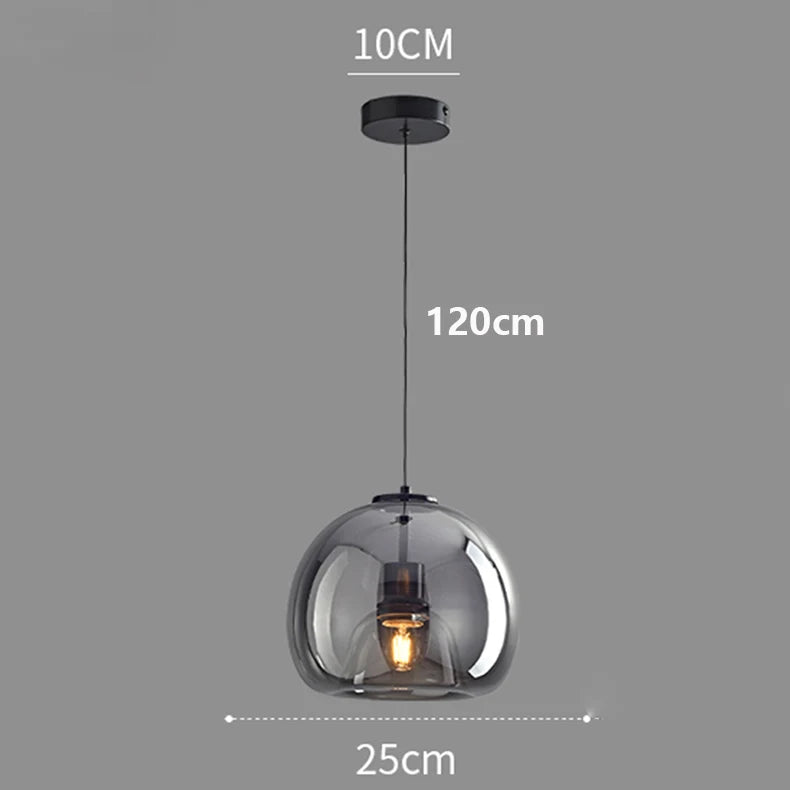 LUXORA™ Modern LED Pendant Light – Dimmable Glass Chandelier with Remote & App Control